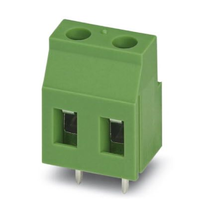 Phoenix Contact PCB Terminal Block; GMKDSP 3/ 3; 3 Positions; 24A; 630V; #24 - 12; Screw w/ Tension Sleeve Connection; Green